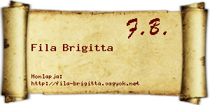 Fila Brigitta névjegykártya