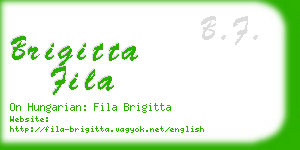 brigitta fila business card